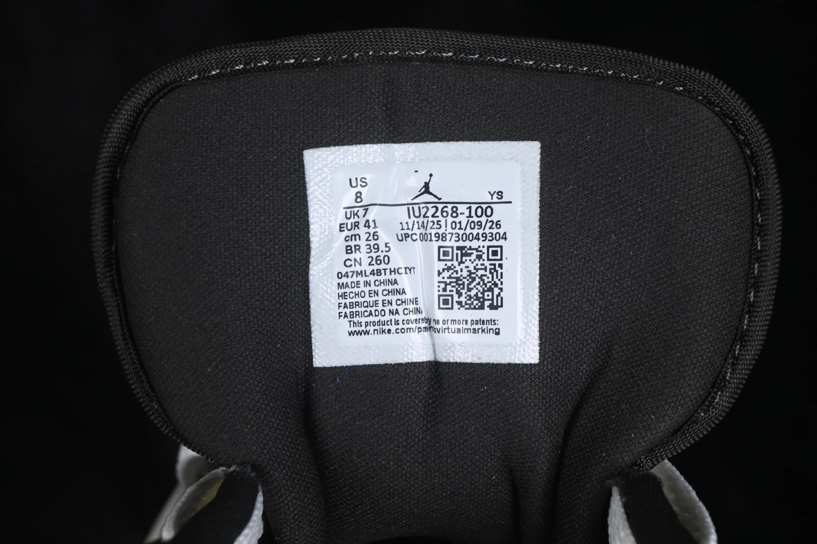 All categories Air Jordan Jordan series basketball shoes Air Jordan 1 Low G version pure original Air Jordan 1 Low AJ1 Joe 1 white gray burst pattern low-top retro cultural basketball shoes IU2268-100